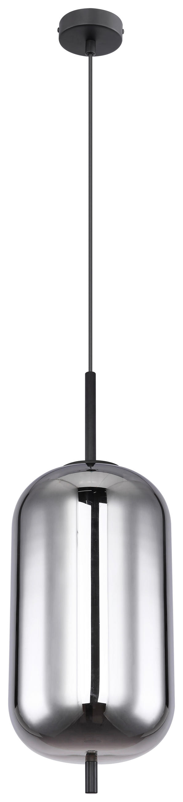 HÄNGELEUCHTE 22/120 cm  - Schwarz, Design, Glas/Metall (22/120cm) - Globo