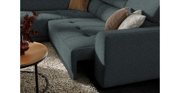 ECKSOFA in Struktur Dunkelgrau 205/284 cm - Dunkelgrau/Schwarz, Design, Kunststoff/Textil (205/284cm) - Xora