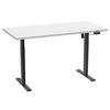 SCHREIBTISCH 140/50/71 cm  in Schwarz, Weiss  - Weiss/Silberfarben, Design, Holzwerkstoff/Metall (140/50/71cm) - MID.YOU