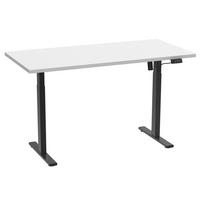 SCHREIBTISCH 110/50/71 cm  in Schwarz, Weiß  - Silberfarben/Schwarz, Design, Holzwerkstoff/Metall (110/50/71cm) - MID.YOU