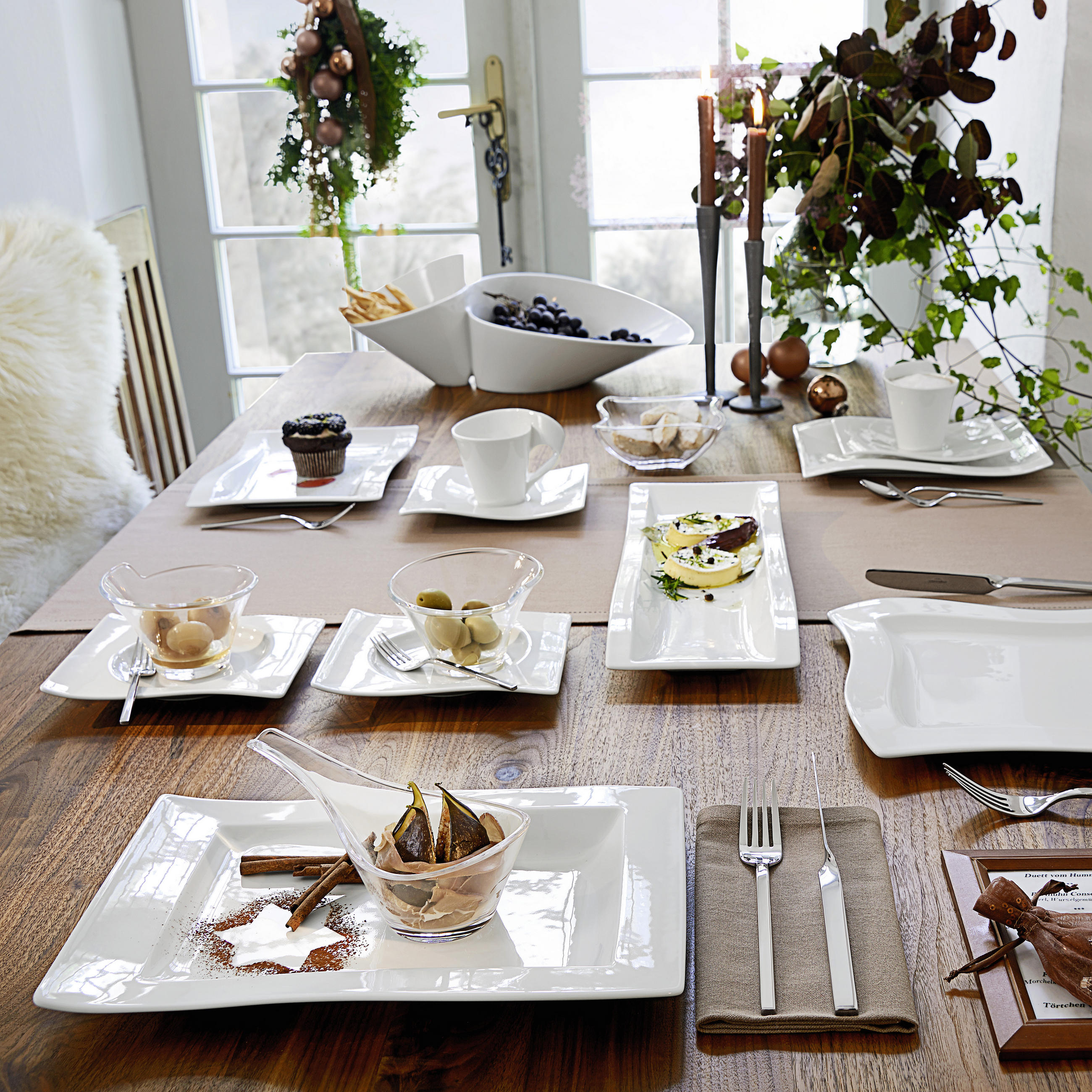 SERVIERPLATTE - Weiß, Basics, Keramik (34/34cm) - Villeroy & Boch