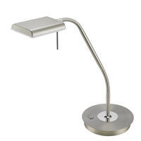 LED-TISCHLEUCHTE   - Nickelfarben, Design, Kunststoff/Metall (50/20,5/40cm)
