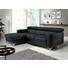 Ecksofa Flachgewebe Rücken echt - Chromfarben/Schwarz, Design, Textil (169/226cm) - Carryhome