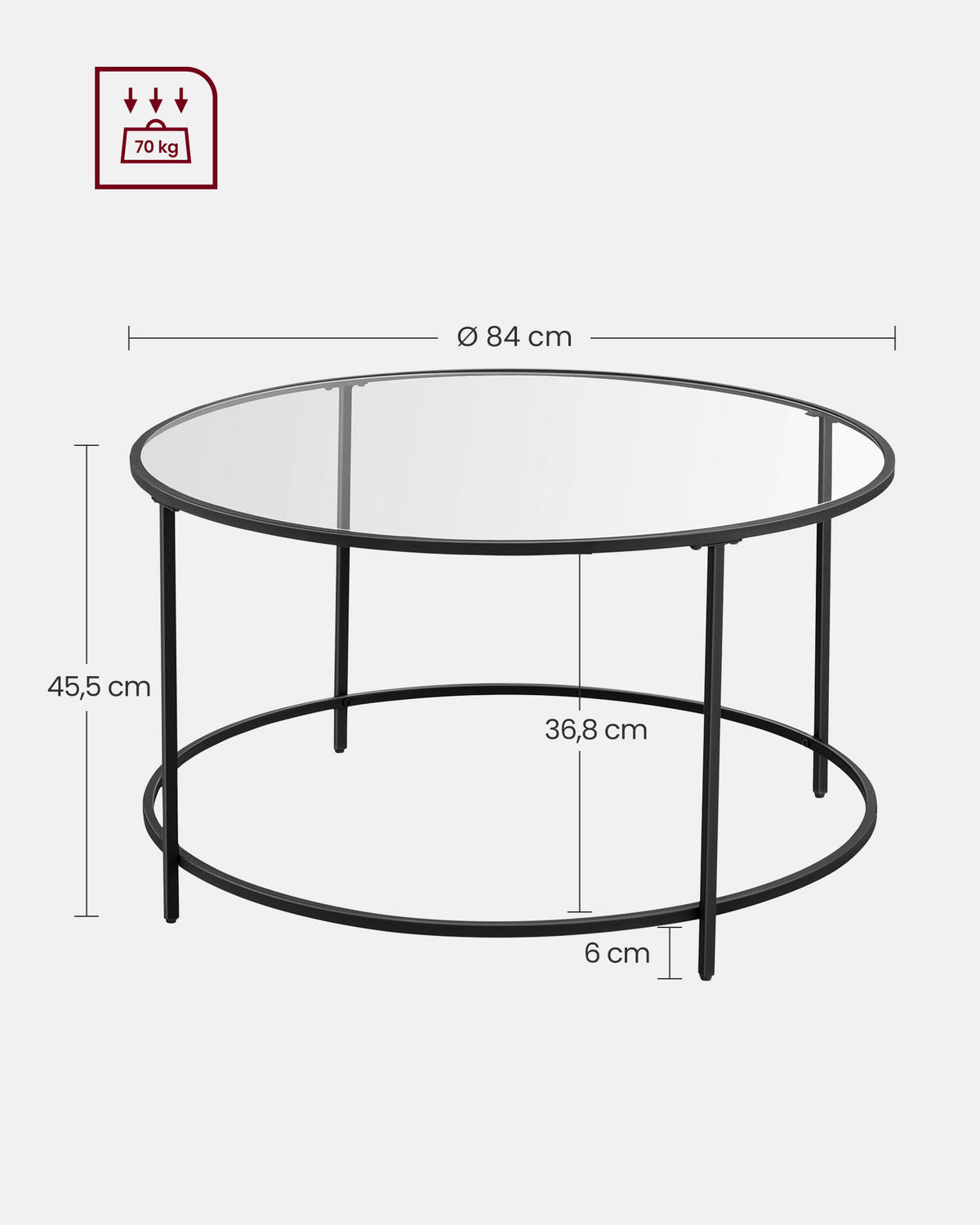 COUCHTISCH Schwarz  - Schwarz, Trend, Metall (84/45,5/84cm) - MID.YOU
