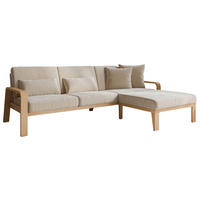 ECKSOFA in Struktur Beige  264/178 cm  - Beige/Naturfarben, KONVENTIONELL, Holz/Textil (264/178cm) - Sit & More