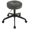 BÜROHOCKER 35/49-61/35 cm  - Schwarz/Grau, KONVENTIONELL, Kunststoff/Textil (35/49-61/35cm) - Carryhome