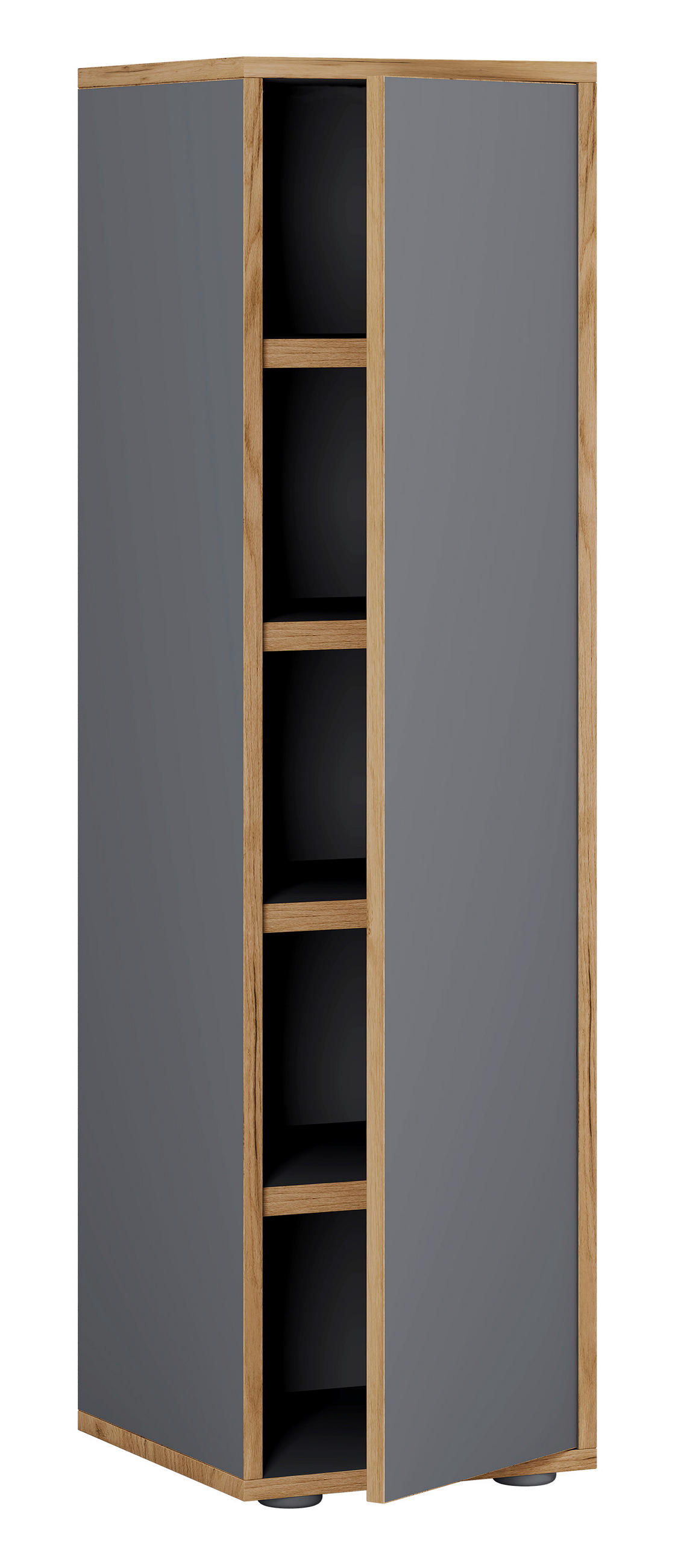 SCHUHSCHRANK  in 30/110/33 cm  - Honigeiche/Anthrazit, Design, Holzwerkstoff/Kunststoff (30/110/33cm) - MID.YOU