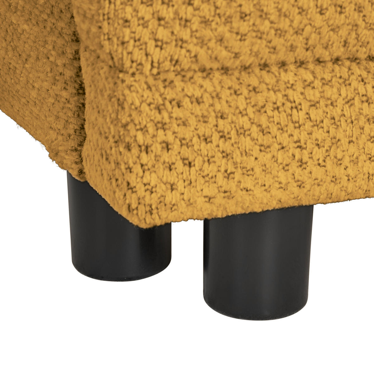 SCHLAFSOFA  mit Stoffauswahl, Liegefunktion, Schlafen auf Sitzhöhe, Rücken echt Chenille Senfgelb  - Senfgelb/Schwarz, KONVENTIONELL, Kunststoff/Textil (201/72/98cm) - Carryhome