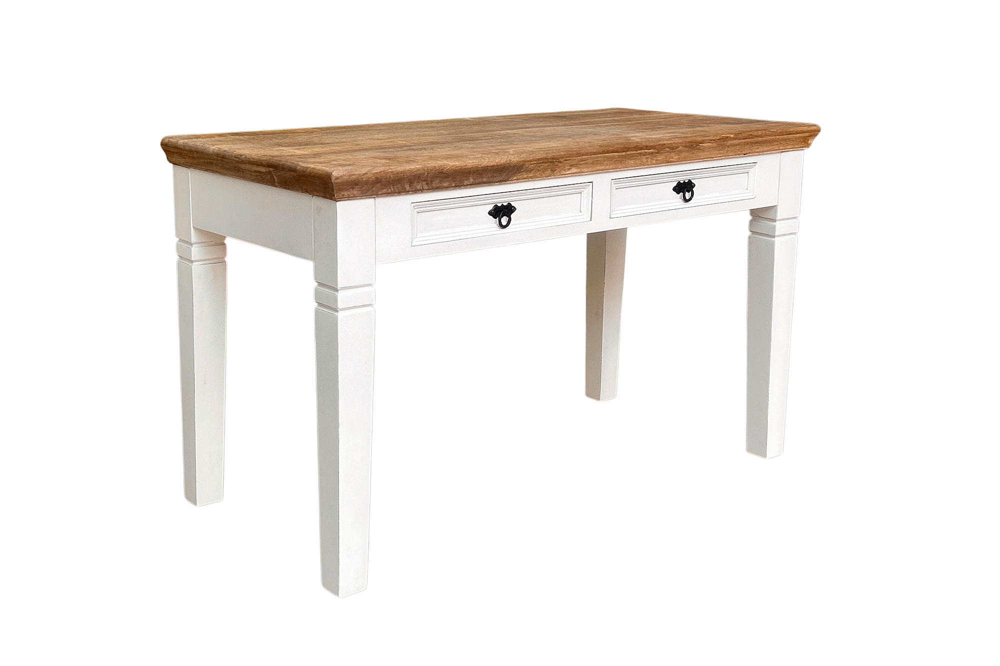 SCHREIBTISCH  in Schwarz, Weiß, Honig  - Schwarz/Weiß, KONVENTIONELL, Holz/Holzwerkstoff (132/80/65cm) - MID.YOU