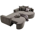 ECKSOFA in Chenille Dunkelbraun  - Dunkelbraun/Schwarz, Design, Kunststoff/Textil (307/194cm) - Carryhome