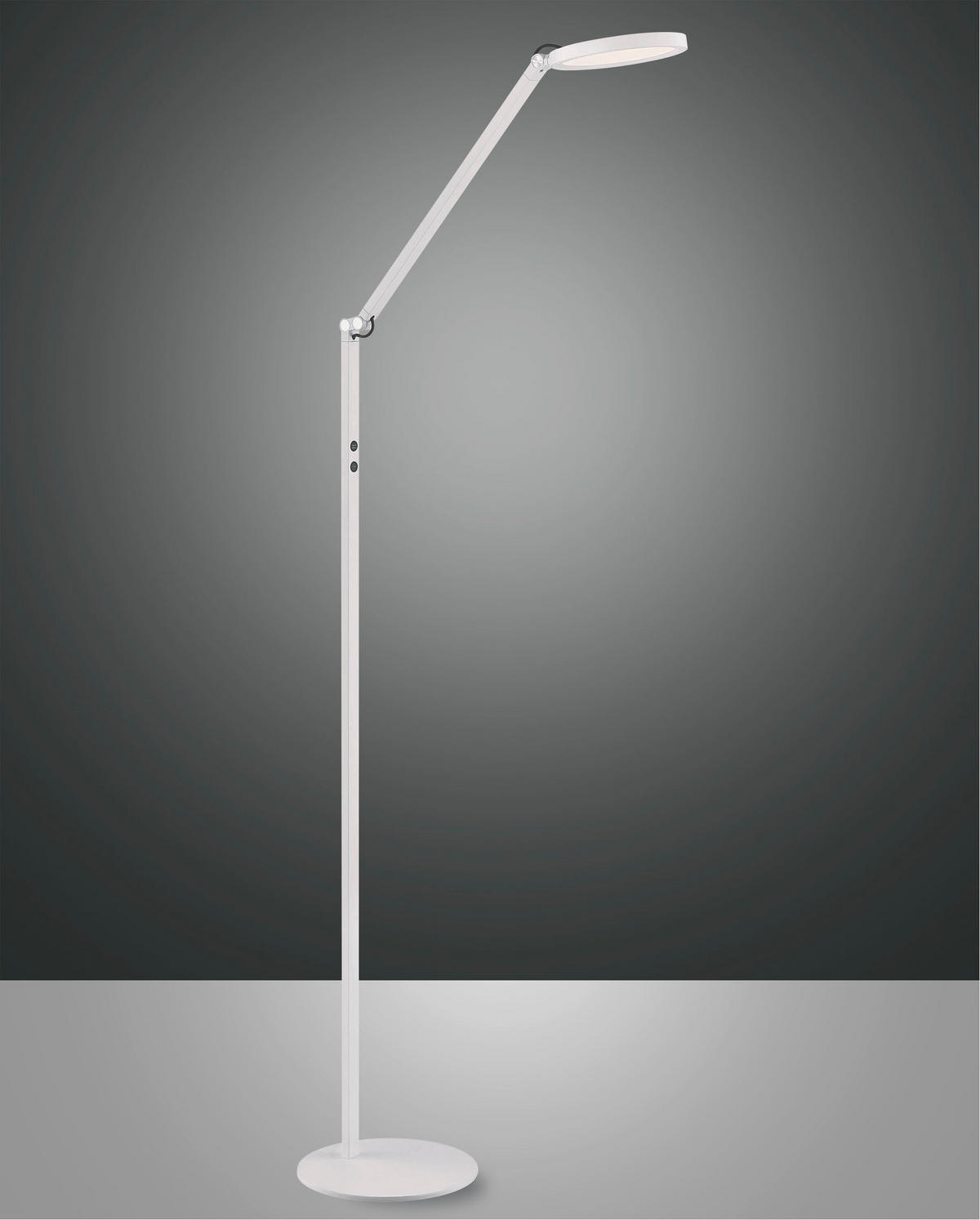 LED-STEHLEUCHTE 60/22/160 cm    - Weiß, Design, Kunststoff/Metall (60/22/160cm) - Fabas Luce