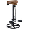BARHOCKER Echtleder Braun, Schwarz Eisen  - Schwarz/Braun, LIFESTYLE, Leder/Metall (41/77/41cm) - Landscape