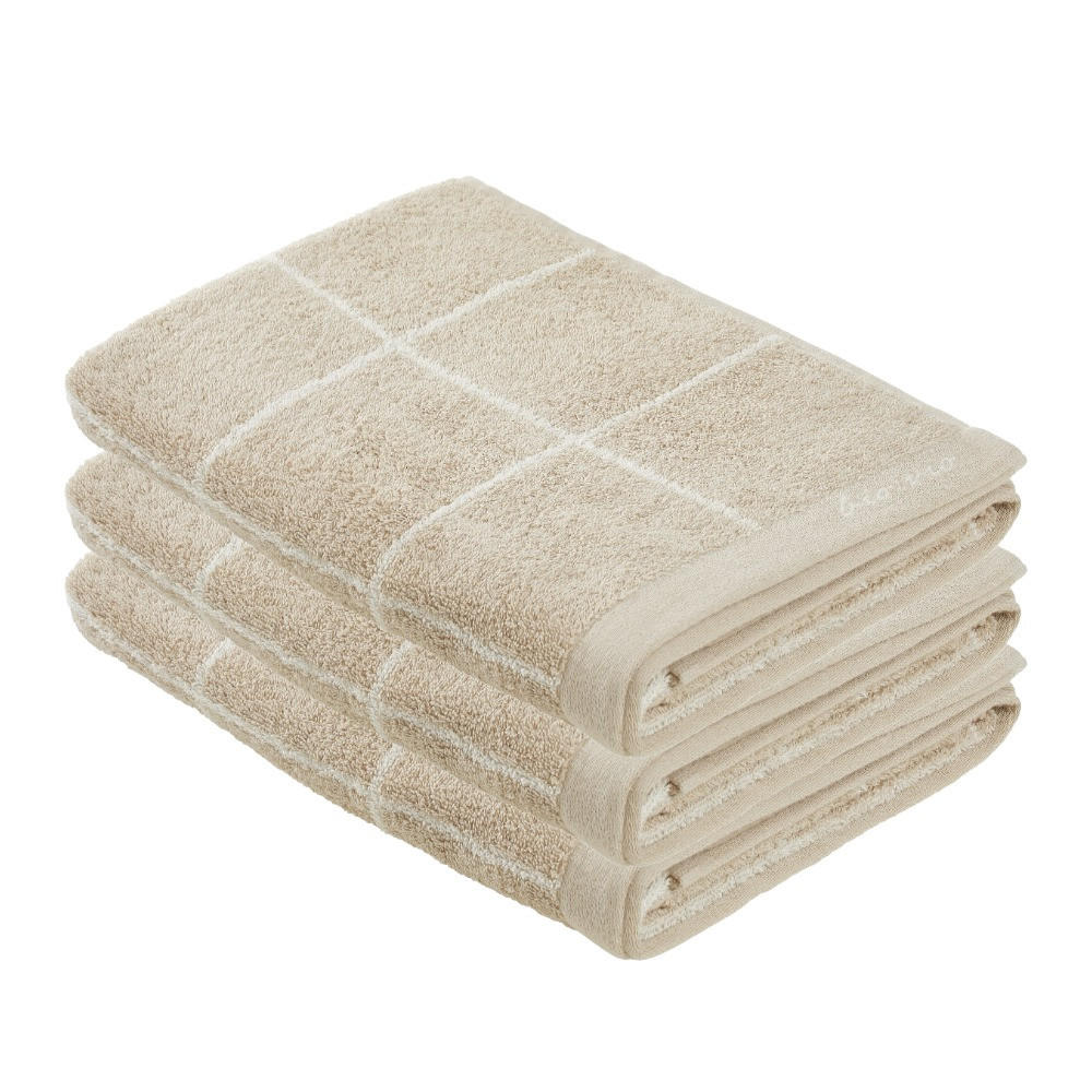 Bio:Vio Gästetuchset Champ Weiß, Taupe 30x50 cm
