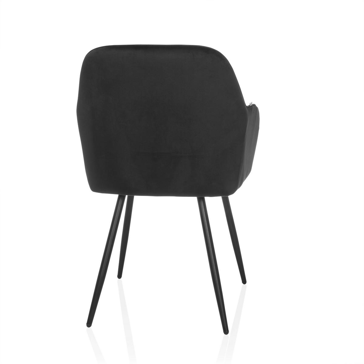 STOL MED ARMSTÖD  - svart, Modern, metall/textil (55/86/58cm) - MID.YOU