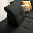 ECKSOFA in Chenille Anthrazit  240/308 cm  - Anthrazit/Schwarz, Design, Textil/Metall (240/308cm) - Xora