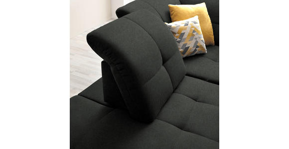ECKSOFA in Chenille Anthrazit 240/308 cm - Anthrazit/Schwarz, Design, Textil/Metall (240/308cm) - Xora