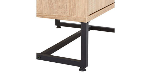 GARDEROBENSCHRANK 50/190/41 cm - Schwarz/Sonoma Eiche, MODERN, Holzwerkstoff/Metall (50/190/41cm) - Novel