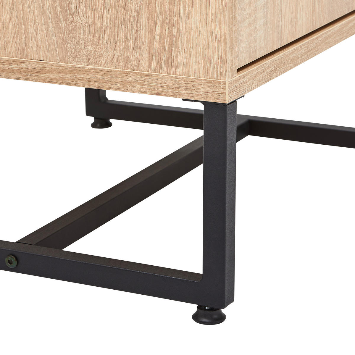 GARDEROBENSCHRANK  in 50/190/41 cm  - Schwarz/Sonoma Eiche, MODERN, Holzwerkstoff/Metall (50/190/41cm) - Novel