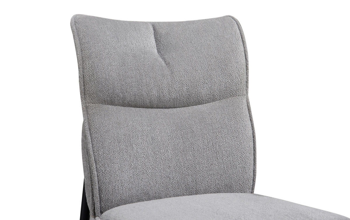 STOL   mikrofiber  - ljusgrå/svart, Design, metall/textil (45,5/88/64cm) - Novel