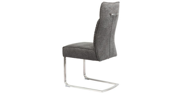 SCHWINGSTUHL in Edelstahl Webstoff - Edelstahlfarben/Grau, Design, Textil/Metall (44/102/64cm) - Novel