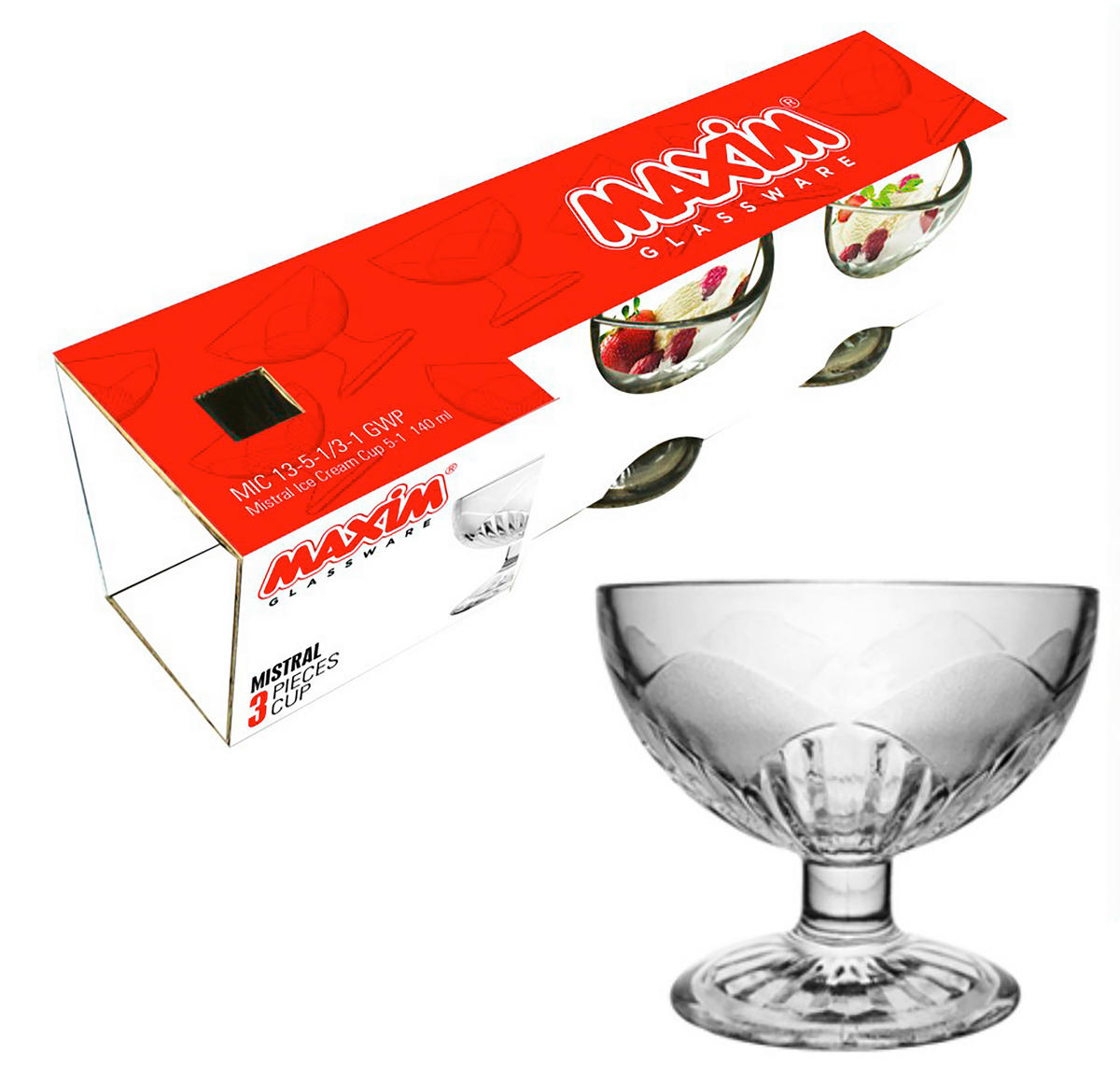 ČAŠA ZA SLADOLED     - prozirna, Osnovno, staklo (0,14l)
