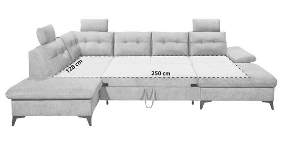 WOHNLANDSCHAFT Beige Webstoff  - Beige/Schwarz, KONVENTIONELL, Kunststoff/Textil (218/324/170cm) - Carryhome