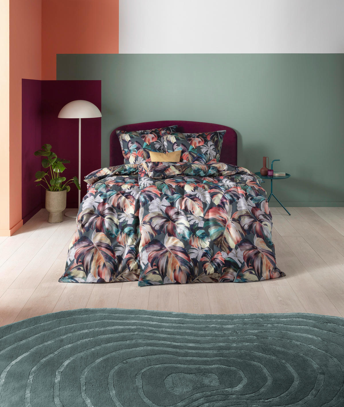 BETTWÄSCHE Impulse Makosatin 200/200 cm  - Grün, Design, Textil (200/200cm) - Estella