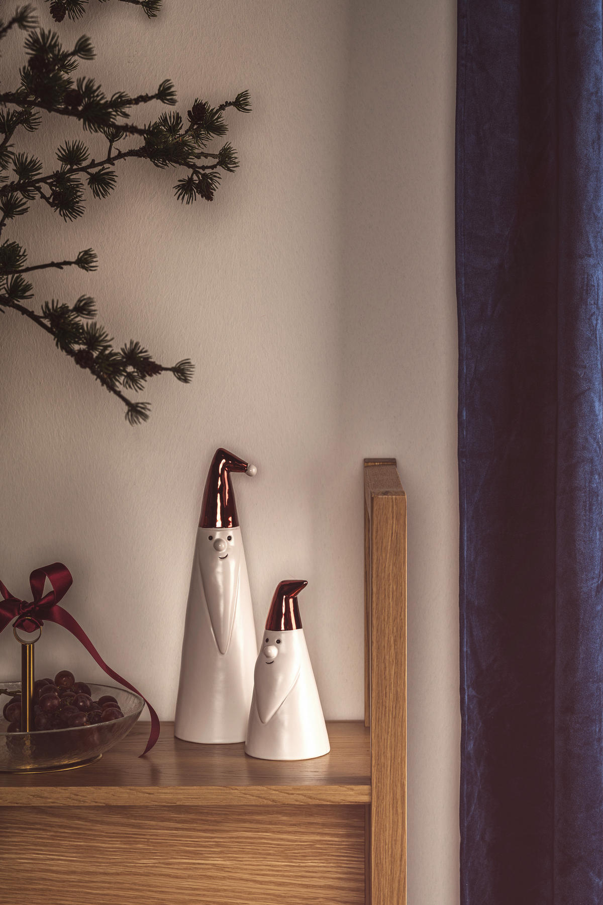 WEIHNACHTSMANN GIANNI  - Weiß, Basics, Keramik (9/30/9cm) - Leonardo