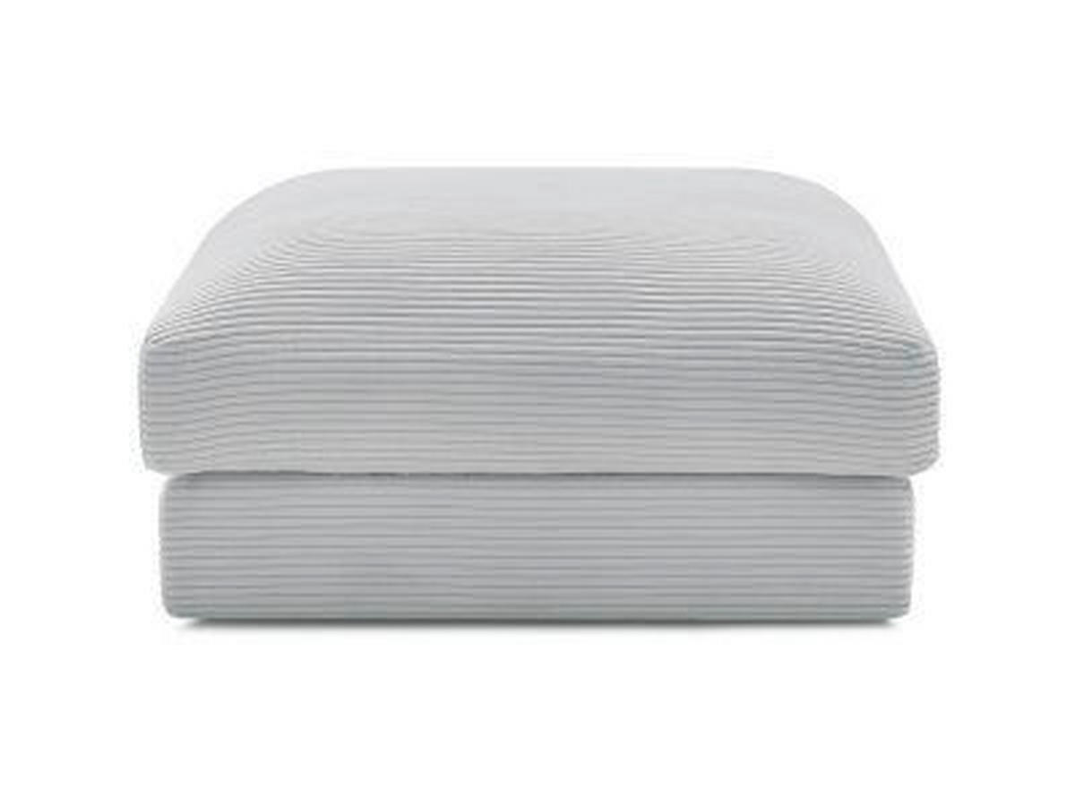 HOCKER LEONARD Cord Hellgrau  - Hellgrau/Schwarz, MODERN, Kunststoff/Textil (86/43/86cm)