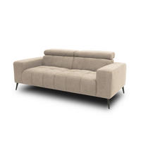 2-SITZER-SOFA TRENTO Mikrofaser Taupe  - Taupe/Dunkelgrau, MODERN, Textil/Metall (208/79/104cm) - MID.YOU