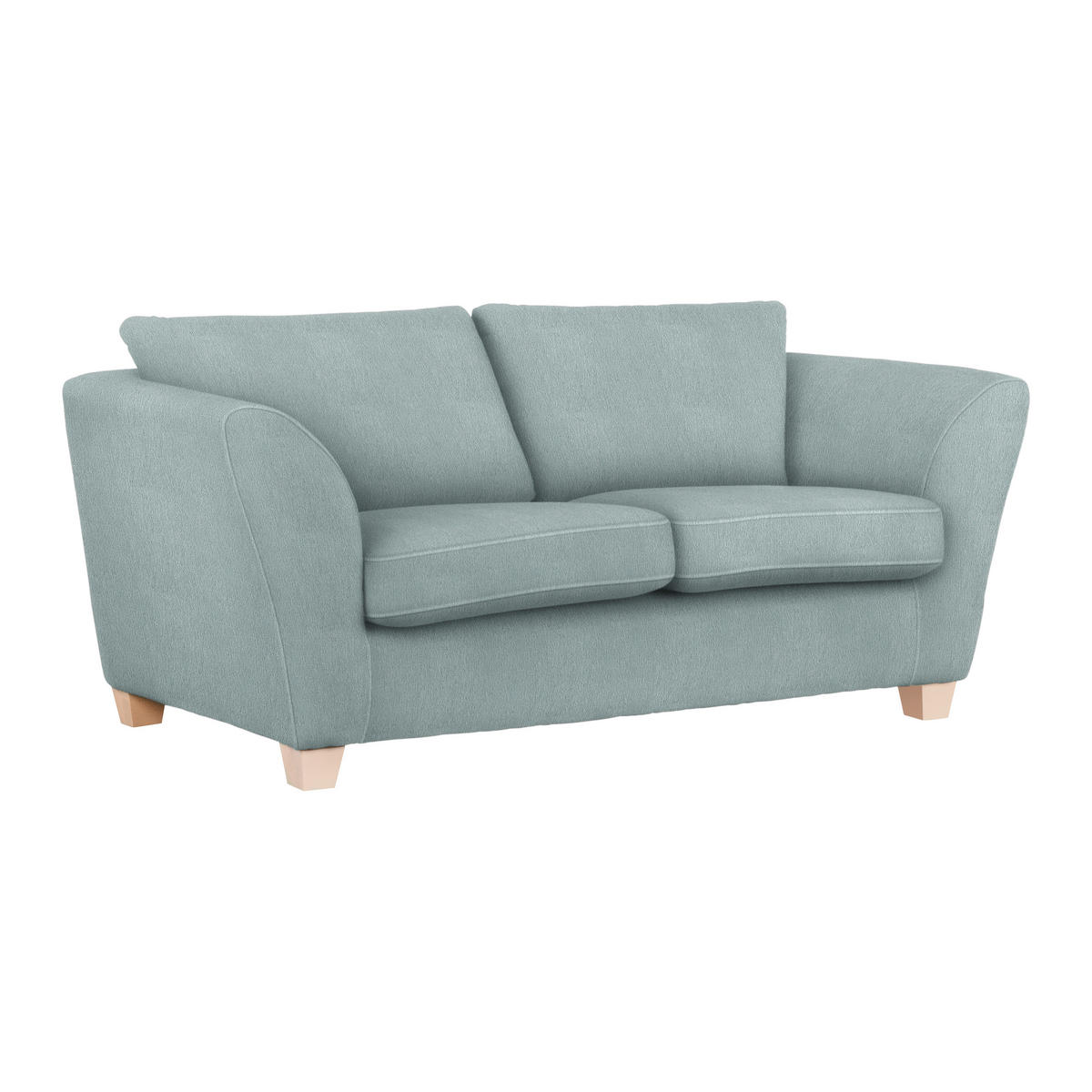 2-SITZER-SOFA in Chenille Petrol  - Petrol/Naturfarben, Holz/Textil (190/70-85/95cm) - MID.YOU