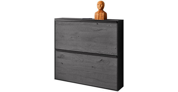 HÄNGESCHUHSCHRANK 98/88/20 cm - Anthrazit/Schwarz, Design, Holz/Metall (98/88/20cm) - Johann Jakob