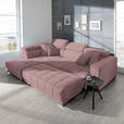 ECKSOFA  in Mikrofaser Rosa  207/301 cm  - Chromfarben/Rosa, Design, Textil/Metall (207/301cm) - Xora