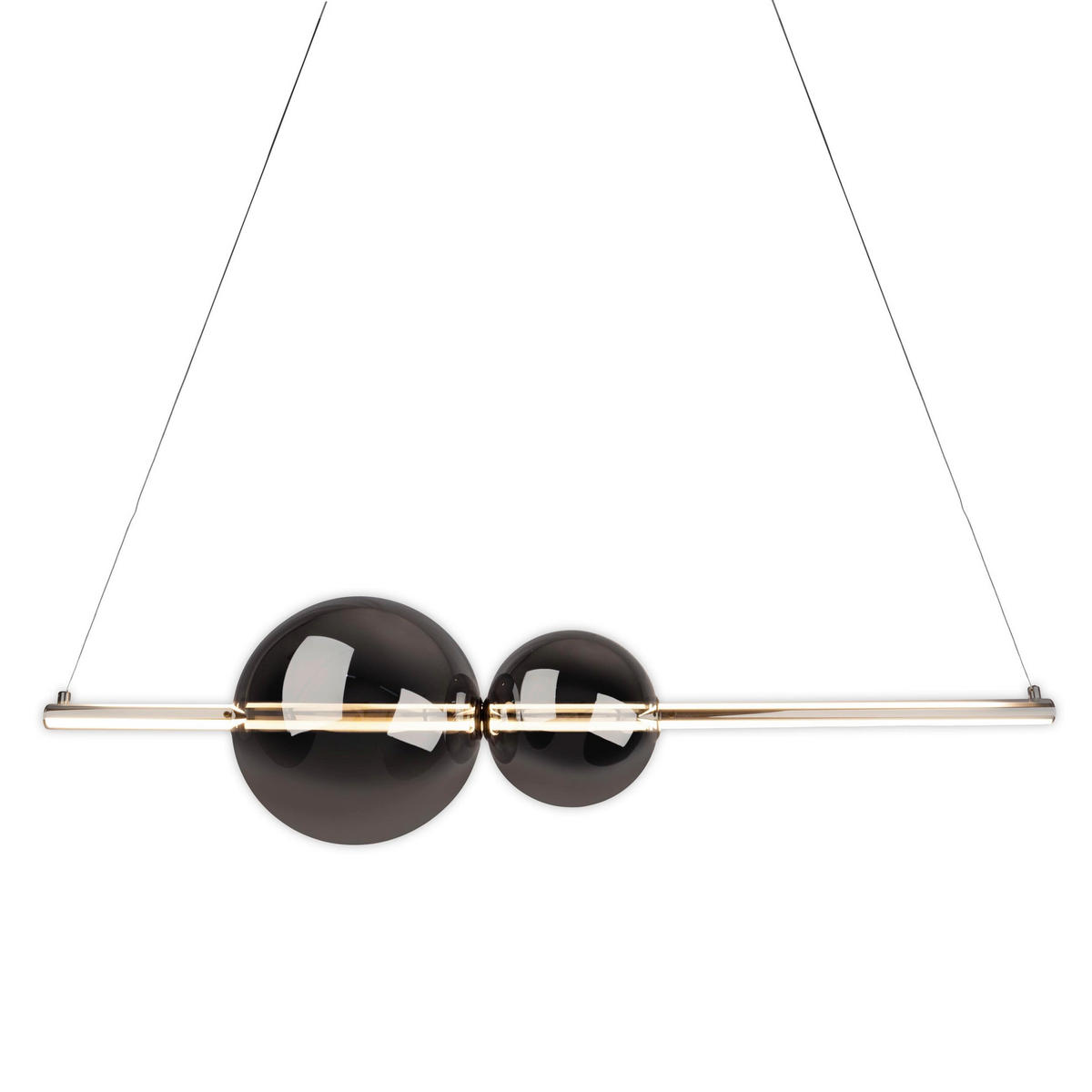LED-PENDELLEUCHTE 105,3/25/150 cm  - Design, Glas/Metall (105,3/25/150cm) - Näve