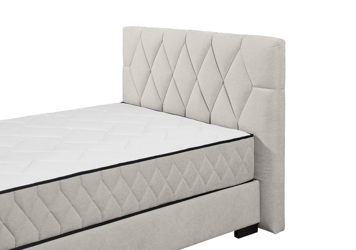 BOXBETT 140/200 cm  in Beige  - Beige/Schwarz, Modern, Holzwerkstoff/Kunststoff (140/200cm) - MID.YOU