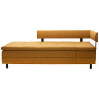LIEGE in Flachgewebe Currygelb  - Currygelb/Schwarz, Design, Textil/Metall (208/77/98cm) - Joka