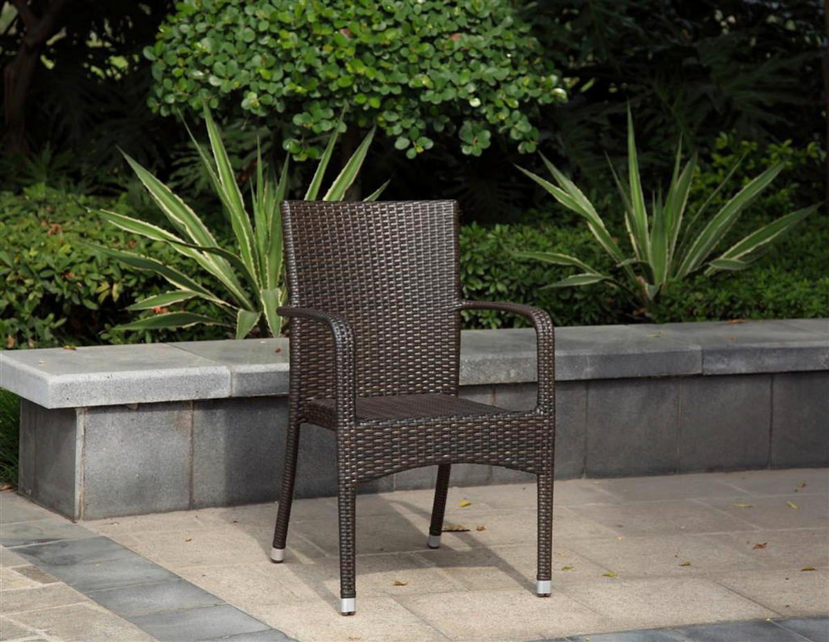 STAPELSTUHL in Metall, Kunststoff Braun  - Braun, MODERN, Kunststoff/Metall (55/87/56cm) - Gardenson