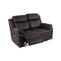 RECLINERSOFFA i brun  - brun/svart, Klassisk, metall/trä (160/105/99cm) - Best Price