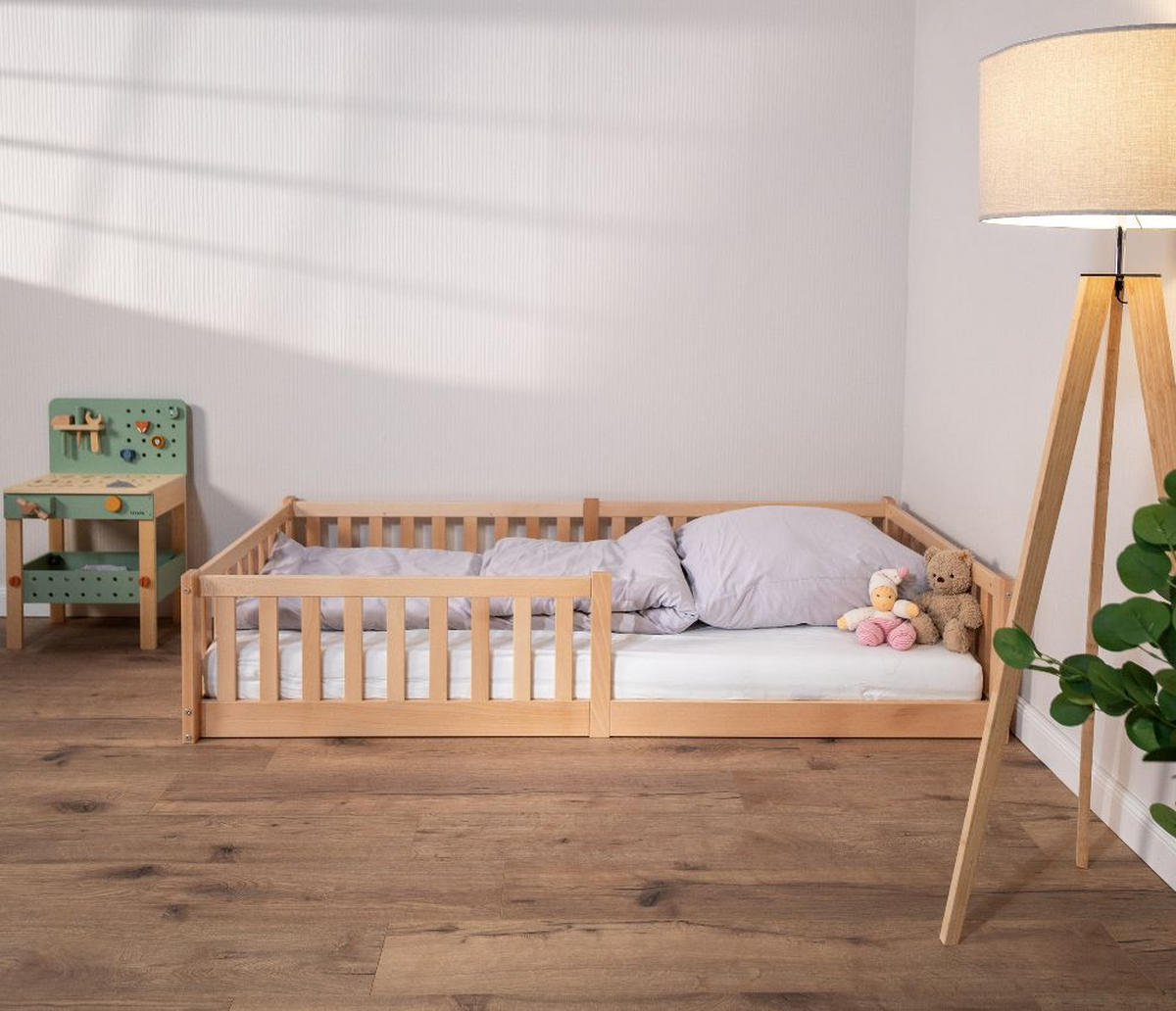 HAUSBETT  - Buchefarben, Basics, Holz (90/200cm) - tiSsi