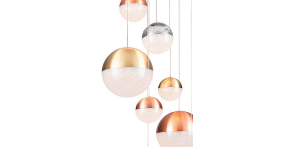 LED-HÄNGELEUCHTE Stafford 50/150 cm   - Chromfarben/Messingfarben, Basics, Metall (50/150cm) - Dieter Knoll