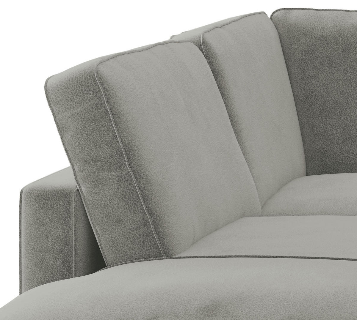 SITZGARNITUR in Flachgewebe Grau  - Schwarz/Grau, Design, Textil/Metall (202/250cm) - Livetastic