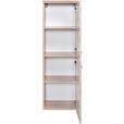 MIDISCHRANK 40/130/35 cm  - Chromfarben/Buchefarben, KONVENTIONELL, Holzwerkstoff/Metall (40/130/35cm) - Xora