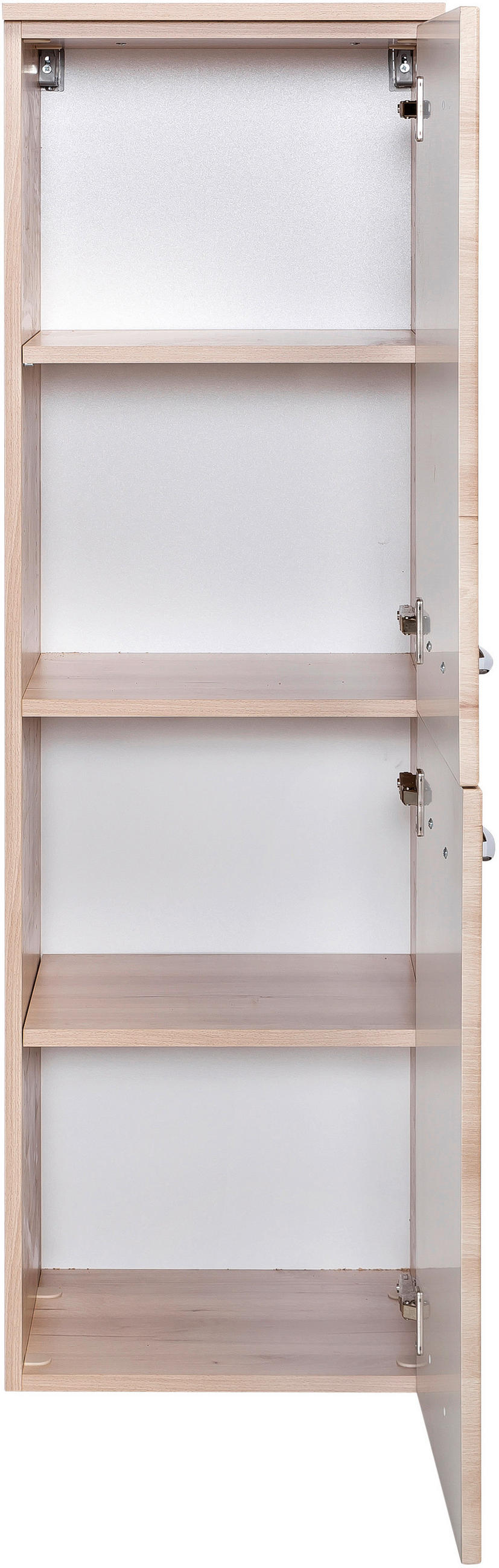 MIDISCHRANK 40/130/35 cm  - Chromfarben/Buchefarben, KONVENTIONELL, Holzwerkstoff/Metall (40/130/35cm) - Xora