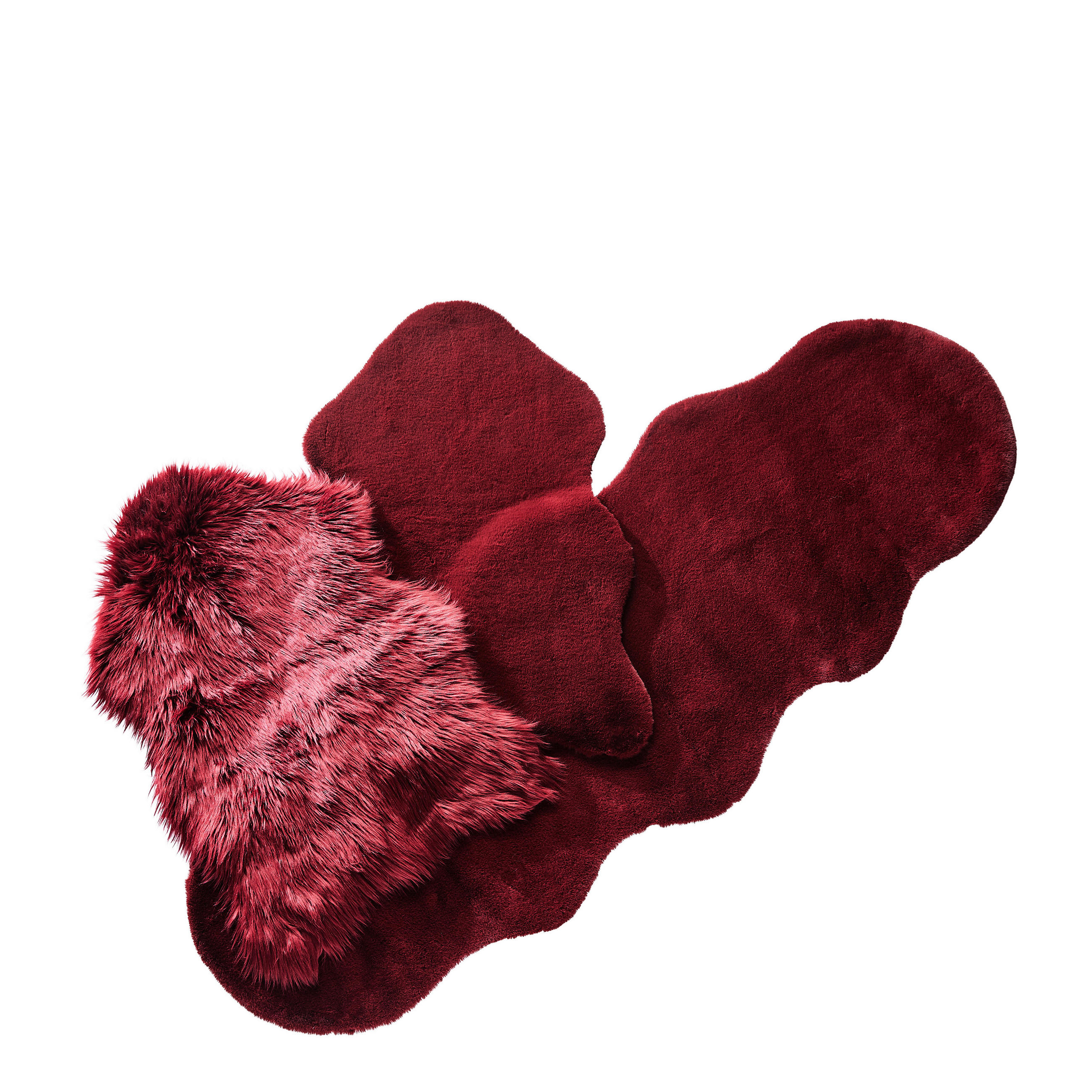KUNSTFELL 60/180 cm Bordeaux  - Bordeaux, Basics, Fell/Textil (60/180cm) - Ambia Home