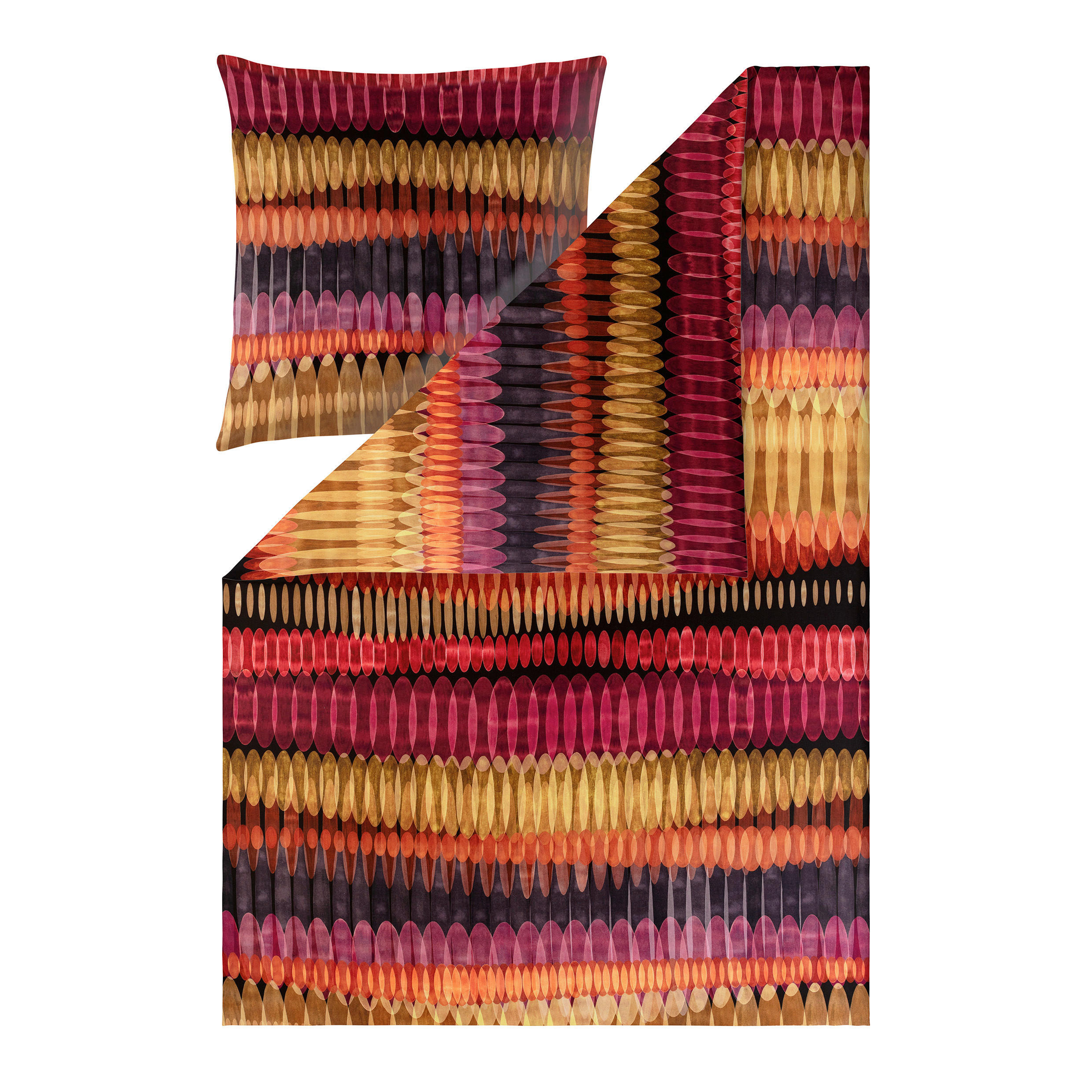 BETTWÄSCHE Impulse Makosatin 155/220 cm  - Weinrot, Design, Textil (155/220cm) - Estella