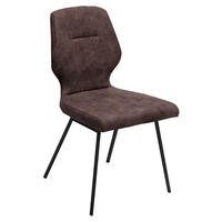 STUHL   Mikrofaser  Braun  - Schwarz/Braun, Design, Textil/Metall (46/91/57cm) - Dieter Knoll