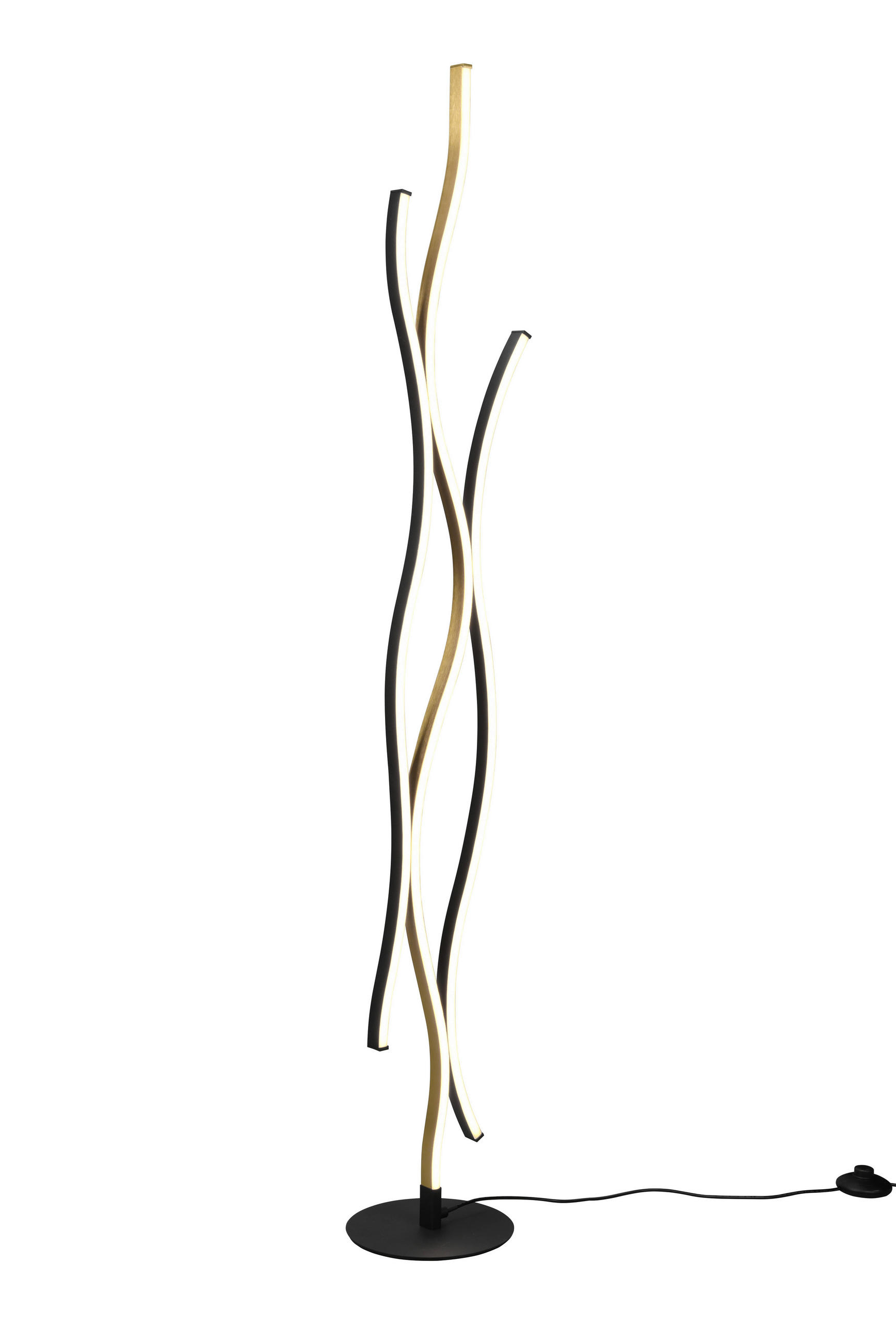 LED-STEHLEUCHTE Blaze 20,5/138 cm   - Messingfarben/Schwarz, Design, Metall (20,5/138cm) - Trio Leuchten