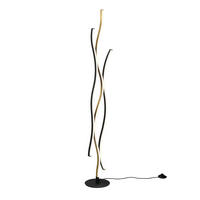 LED-STEHLEUCHTE Blaze 20,5/138 cm   - Messingfarben/Schwarz, Design, Metall (20,5/138cm) - Trio Leuchten