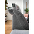 WOHNLANDSCHAFT Grau Mikrofaser  - Chromfarben/Grau, Design, Kunststoff/Textil (204/350/211cm) - Xora