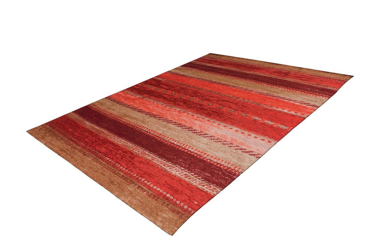 LÄUFER 75/150 cm Blaze 200 Multi / Rot Multicolor, Rot  - Rot/Multicolor, KONVENTIONELL, Textil (75/150cm)